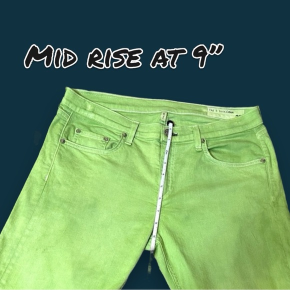 🎉HOST PICK!🎉NWT Originally White Boyfriend Skinny in Ombré Green. Size 30 - Picture 8 of 12